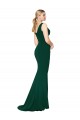 Comprimento Chão Verde Meia-Noite Sem Mangas Sereia Vestidos de Madrinha / Vestidos de Noite / Vestidos de Festa Por Atacado