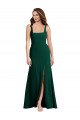 Comprimento Chão Verde Meia-Noite Sem Mangas Trombeta Vestidos de Madrinha / Vestidos de Festa Por Atacado