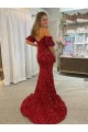 Comboio Corte Vermelho Mangas Curtas Bainha Vestidos de Festa Por Atacado