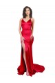 Comprimento Chão Vermelho Sem Mangas Sereia Lombar Vestidos de Baile / Vestidos de Noite / Vestidos de Festa Por Atacado