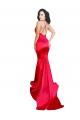 Comprimento Chão Vermelho Sem Mangas Sereia Lombar Vestidos de Baile / Vestidos de Noite / Vestidos de Festa Por Atacado