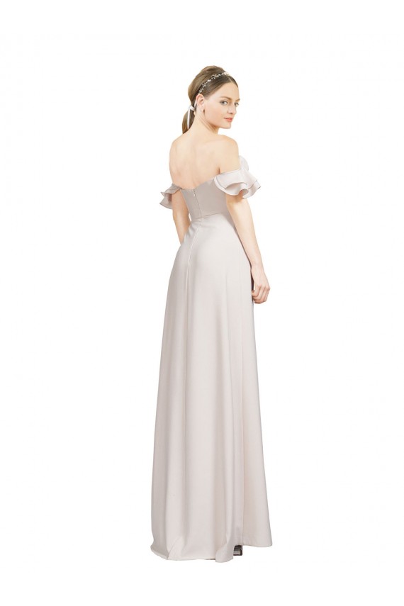 Comprimento Chão Vermelho Sem Mangas Linha A Vestidos de Madrinha / Vestidos de Noite Por Atacado