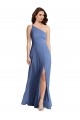 Comprimento Chão Windsor Azul Sem Mangas Linha A Vestidos de Madrinha / Vestidos de Noite Por Atacado